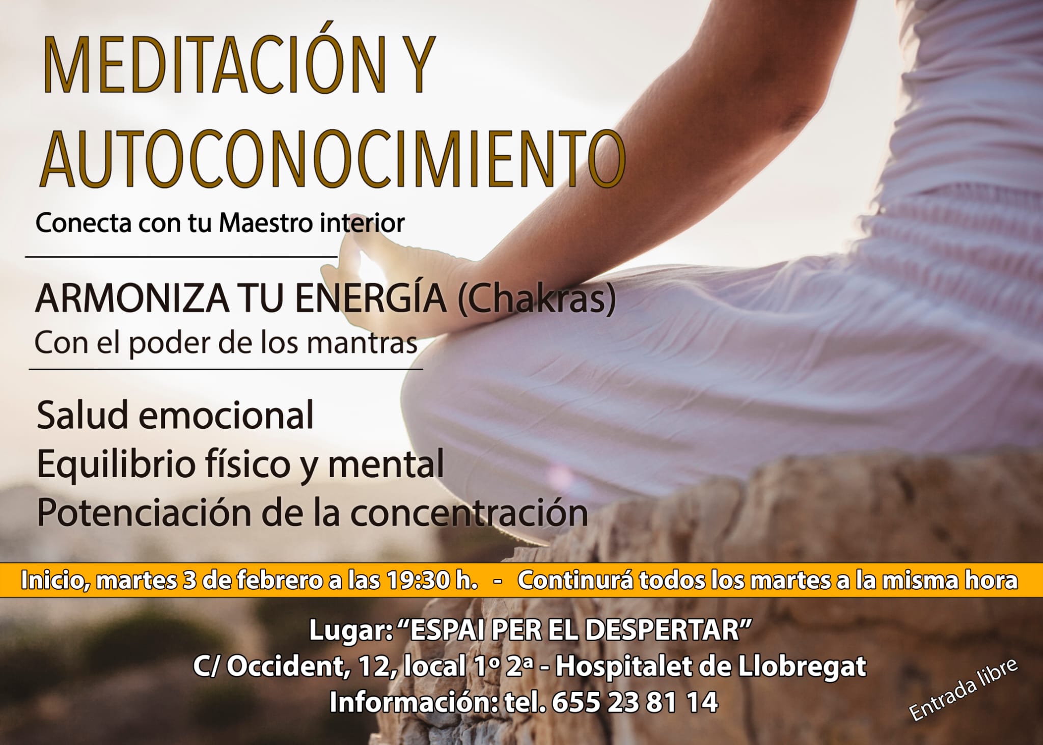 Hospitalet, Barcino -cataluña, Catalunya: cursos de gnosis, Relajación, concentración y meditación, las claves para el despertar de la conciencia