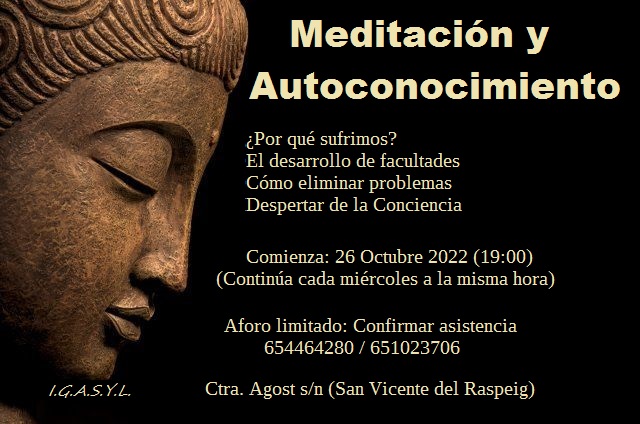 San Vicente del Raspeig, Alicante: Relajación, concentración y meditación, las claves para el despertar de la conciencia