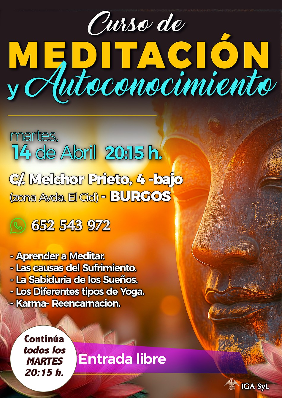 Meditacion en Burgos, relajación, concentración y meditación, las claves para el despertar de la conciencia