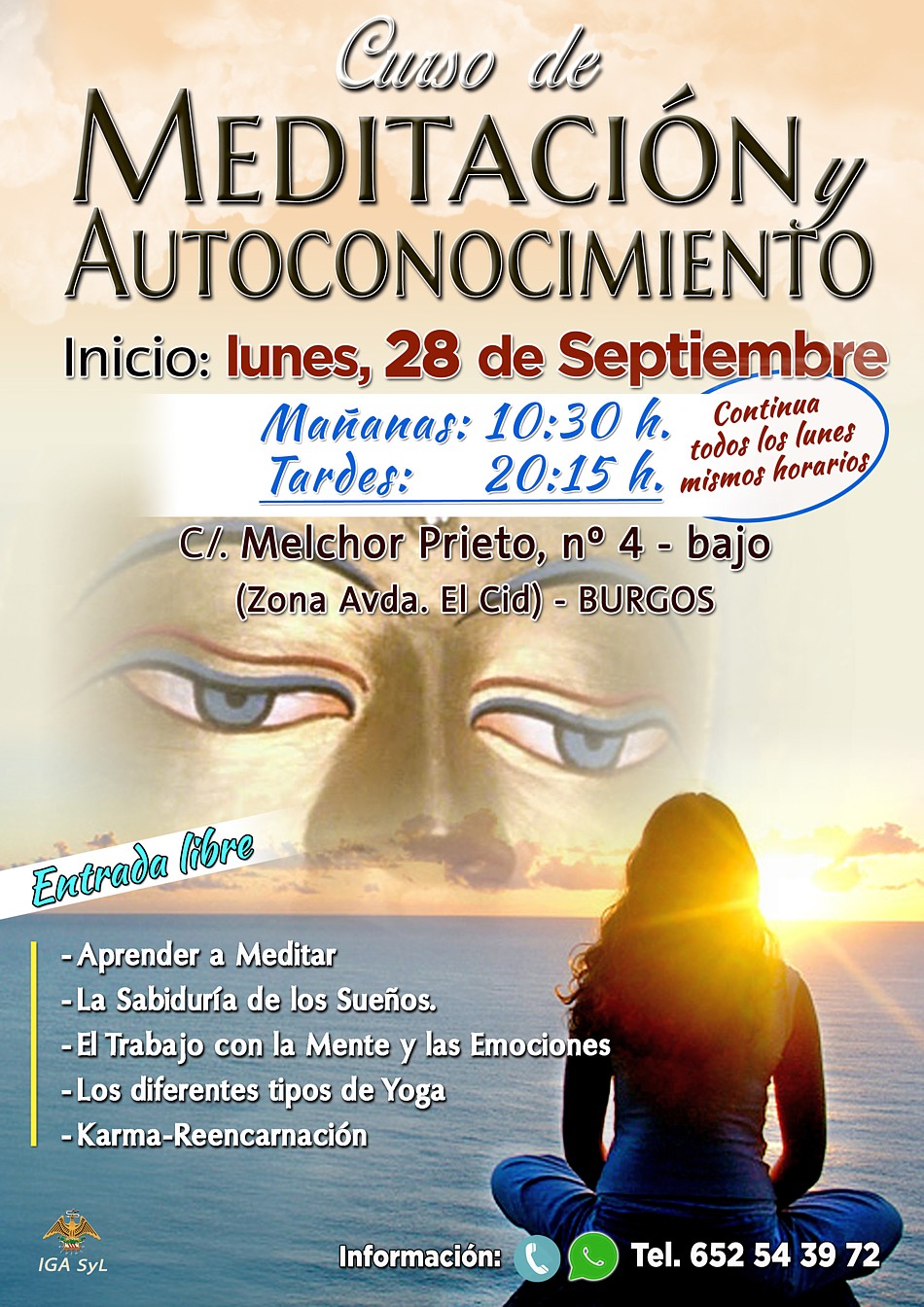 Meditacion en Burgos, relajación, concentración y meditación, las claves para el despertar de la conciencia