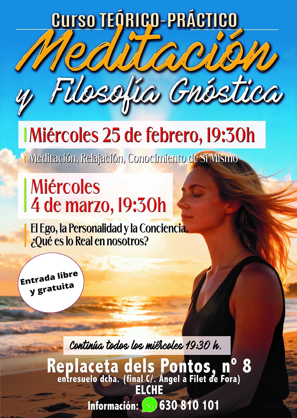 Elche, alacant: Curso de Meditación y filosofía (entrada gratuita)