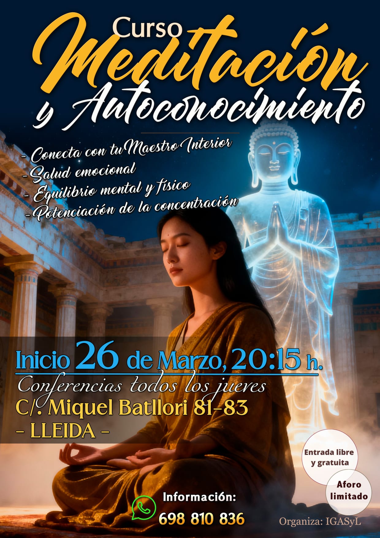 Lleida,Relajación, concentración y meditación en Lleida, las claves para el despertar de la conciencia