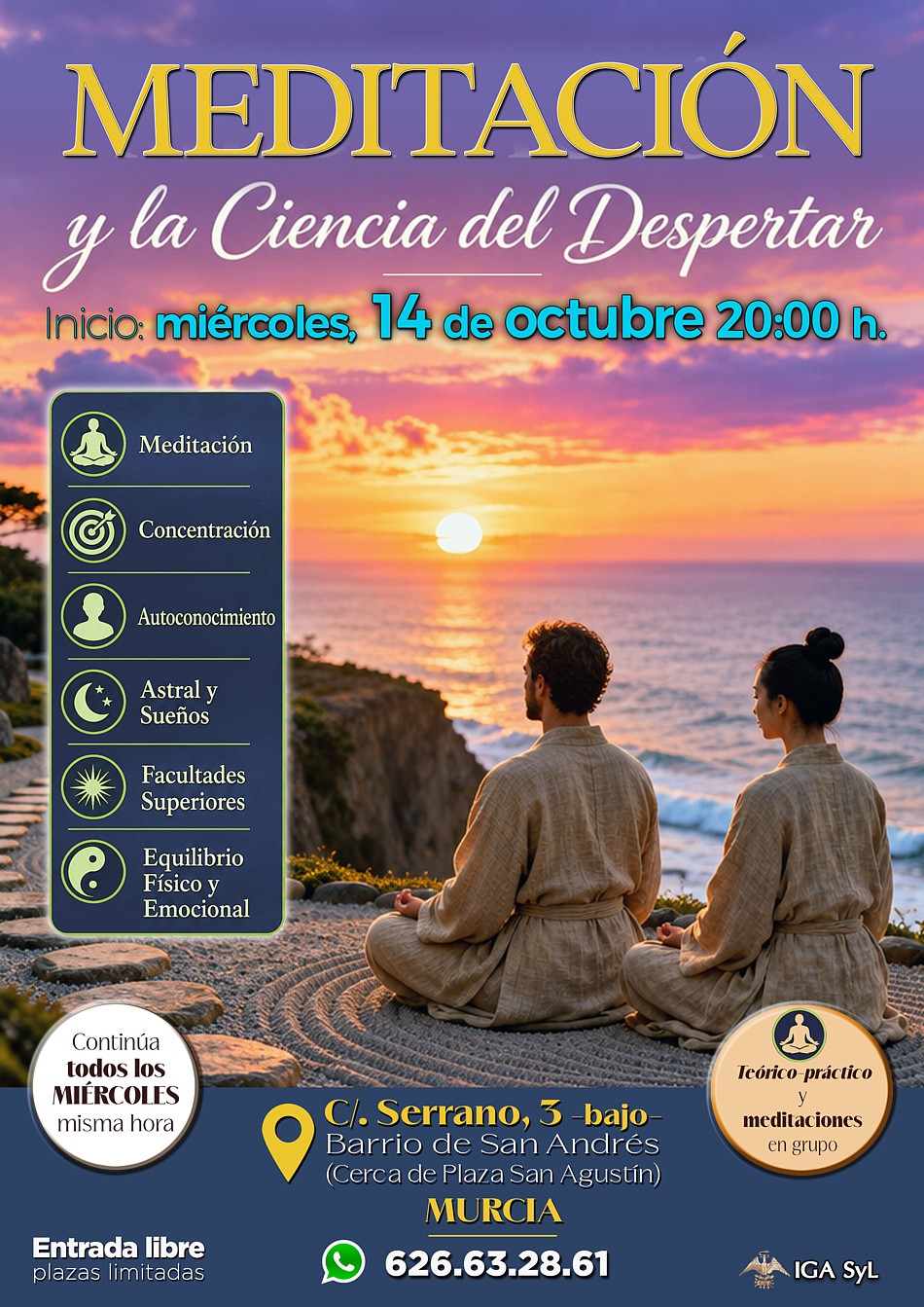 Murcia, conferencias, relajación, concentración y meditación, las claves para el despertar de la conciencia
