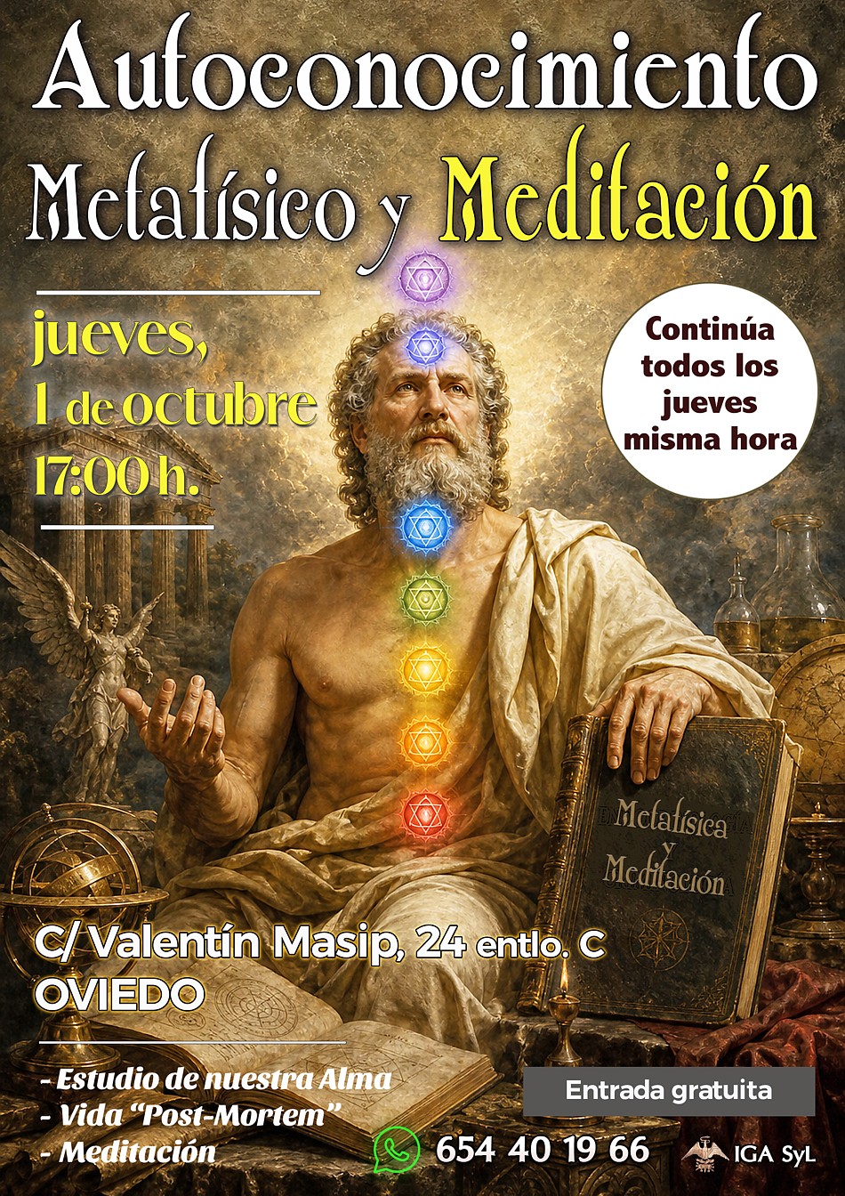 Centro de Oviedo, actividades 2020, conferencias sobre meditación y autoconocimiento: relajación, concentración y meditación, las claves para el despertar de la conciencia