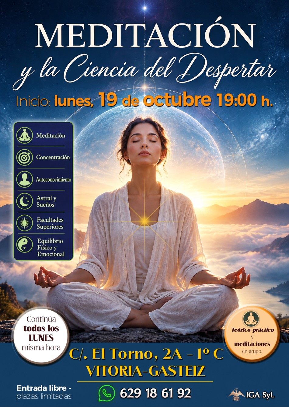 Conferencias de gnosis y meditación en Vitoria-Gasteiz. Relajación, concentración y meditación, las claves para el despertar de la conciencia